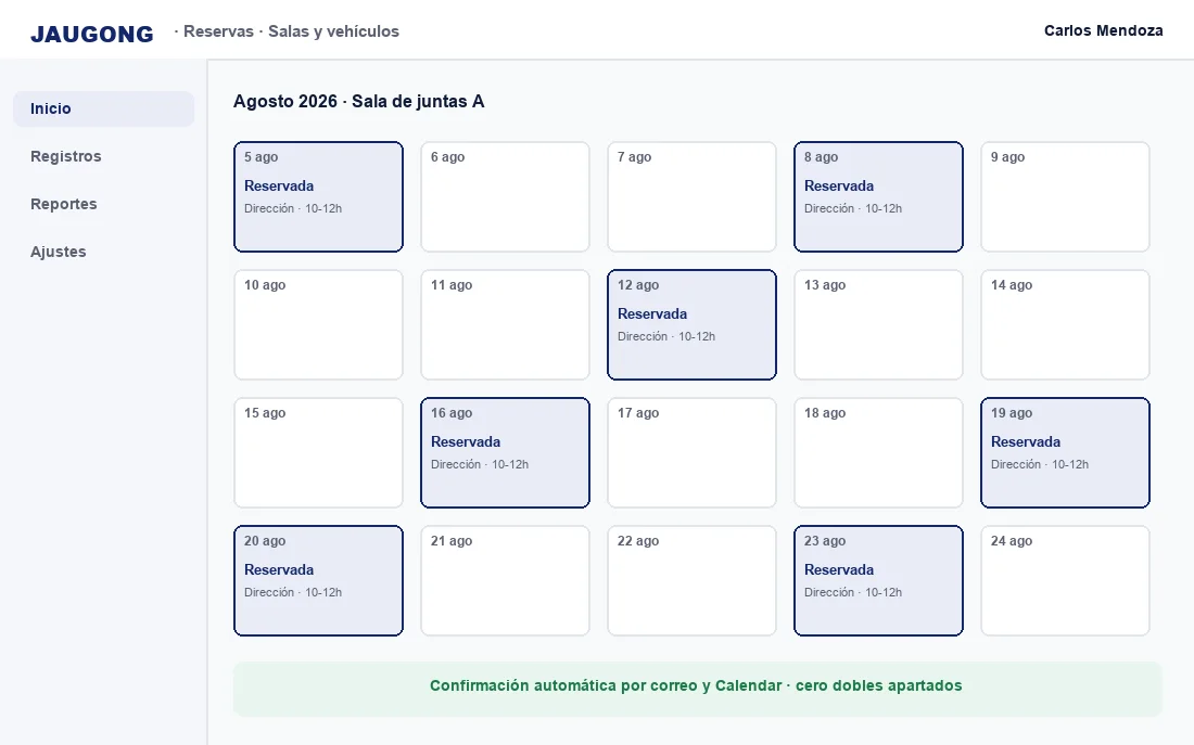 Sistema de reservas